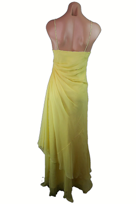 jovani yellow silk dress Long Formal Dress 43697 by Jovani Hot Pink / 4