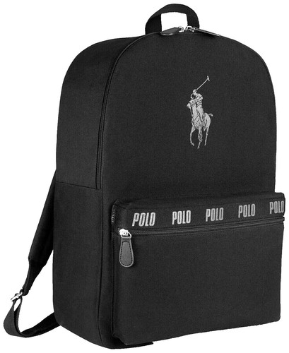 POLO RALPH LAUREN Black watch Mini Boston bag Black Green Leather