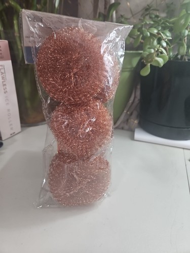 Sophisti-Clean 6 Pack Copper Coated Scourers. Perfect For Tough Work, EVRIHOLDER - Picture 9 of 10