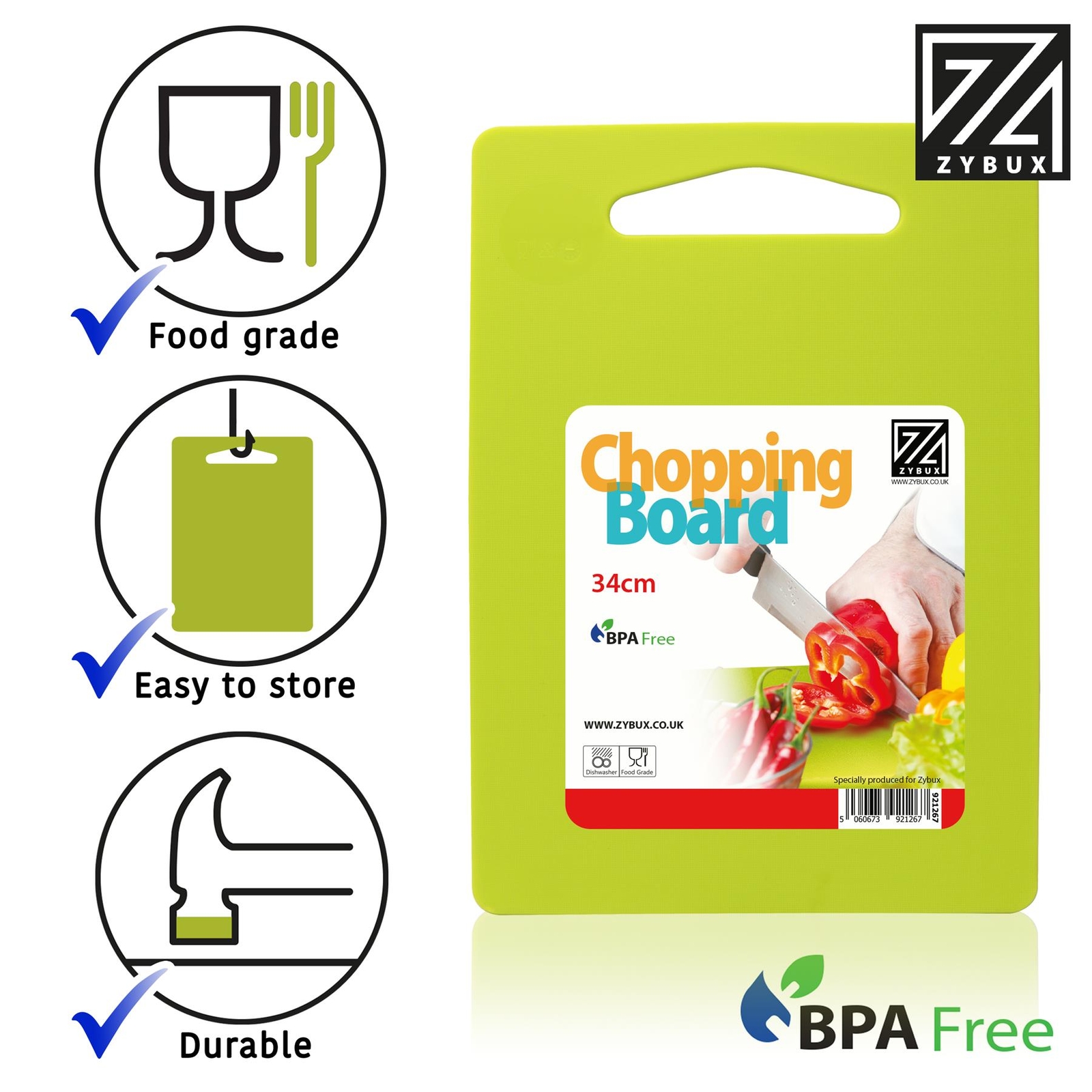 Plastic Chopping Board STRONG Non Slip Kitchen Food Cutting Boards BPA