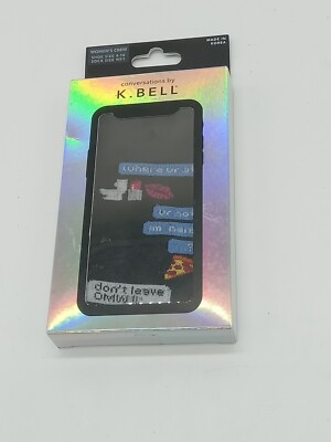 K. Bell Women's drunk food text crew sock, new in box, shoe size 4-10