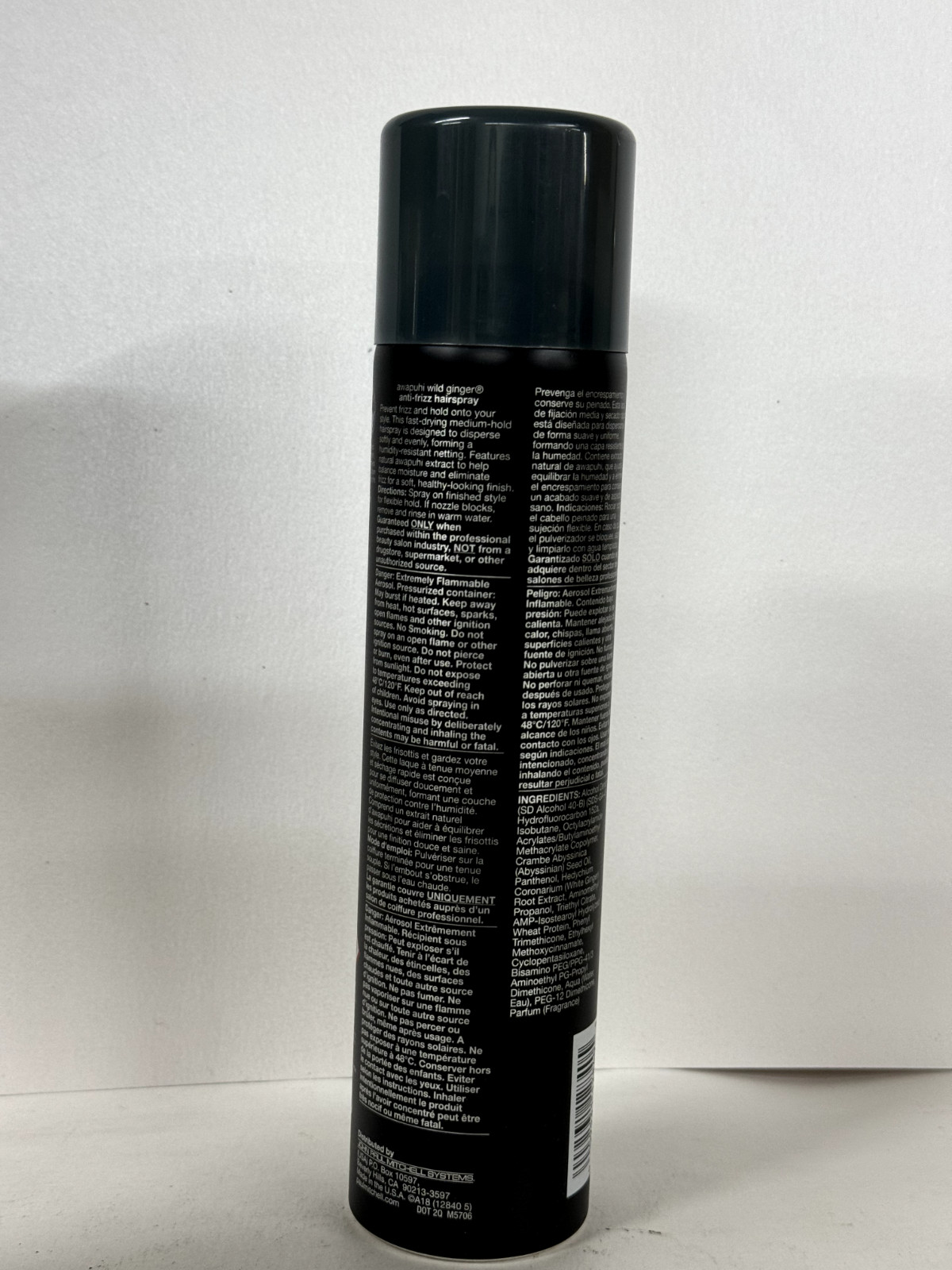 Paul Mitchell Awapuhi Wild Ginger Anti-Frizz Hair Spray 9.1 oz ( one can)