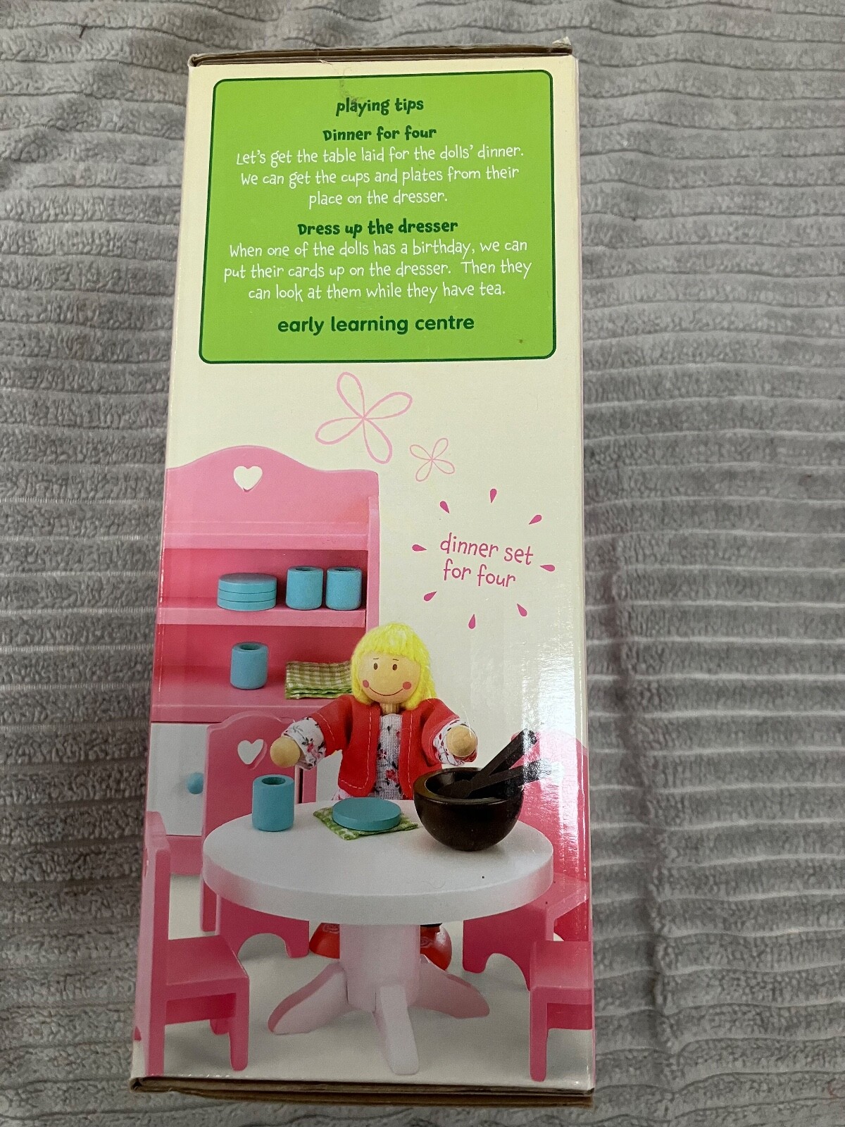 ELC Rosebud Village Dining Room Set. Wooden Dolls House Furniture New