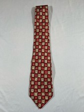 Vintage Robert Talbott Studio Geometric Daisy 100 Silk Tie Hand Sewn Made In USA
