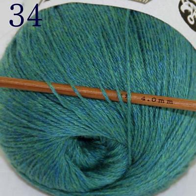Hot 1ballx50g 100% Pure Sable Cashmere Hand Yarn Shawls Wrap Crochet Knitwear 19