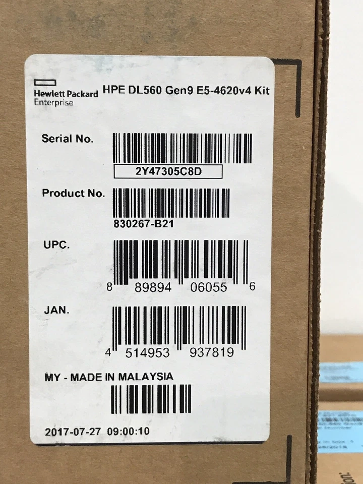 New Sealed HPE ProLiant DL560 G9 10 Core 2.1GHz Xeon E5-4620 V4 CPU Kit HP Gen9 - Image 3 of 4