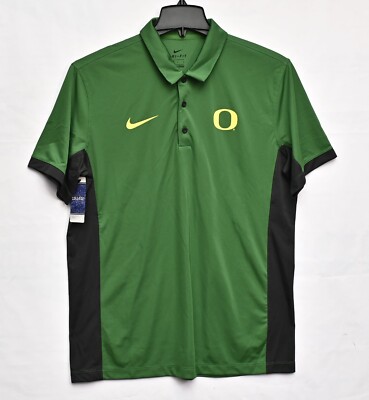 Nike DRI-FIT College Oregon Ducks Green Polo Shirt Men's Size Large NWTS
