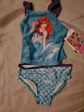 Disney Bebé Niña 12M Traje de Baño Tankini UPF 50+ Ariel Sirenita Nuevo Con Etiqueta