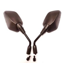 Universal E-geprüft 10mm/8mm Rückspiegel Paar Schwarz Motorrad Moped Roller