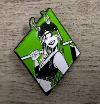 Shotzi Blackheart WWE American Professional Wrestler Viking Helmet Lapel Pin