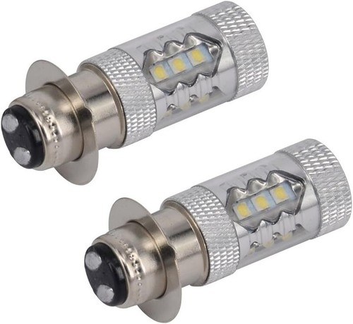 2Pcs 80W Super White LED Bulbs P15D H6M for ATVS YFM350 400 450 660 700 Raptor B - Picture 3 of 6