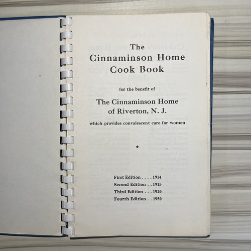 The Cinnaminson Home Cookbook - Vintage 1950 Sixtieth Anniversary Ed. Spiral - Picture 2 of 10