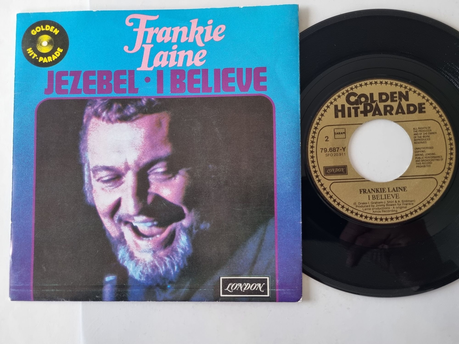 Frankie Laine - Jezebel / I Believe 7'' Vinyl Holland