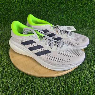 Adidas Mens Supernova 2 M Gray Green Running Shoes GW9093 Size 12 NIB