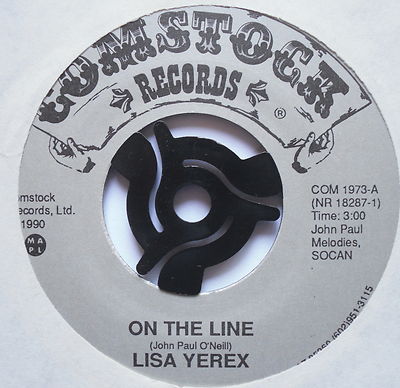 LISA YEREX - On The Line - Excellent Condition 7'' Single Comstock COM 1973