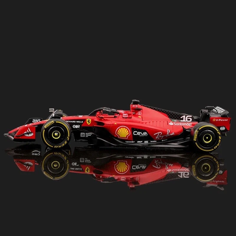 Macchina Ferrari F1 C Leclerc 2023 SF-23 Burago Scala 1:24 Formula 1 Con vetrina - Immagine 3 di 4