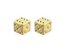 GOLD Dice Bicycle Valve Caps Lowrider BMX Chopper Bike Beach Cruiser Schrader.