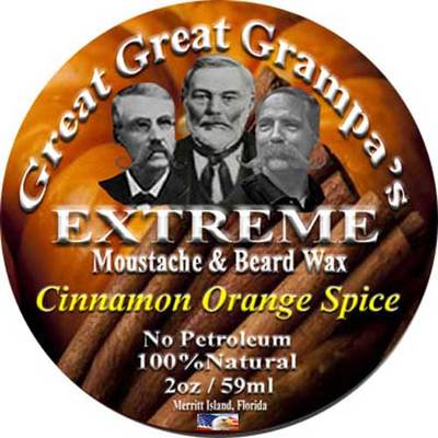 Cinnamon Orange Spice - Moustache & Beard Wax - Mild, Medium or Extreme Hold