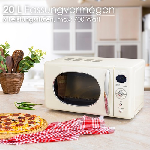 Microonde Retrò 20L 6 Livelli Micro Wave Mini Forno Microonde Piccolo 700W - Foto 3 di 7
