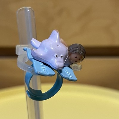 Polly Pocket Ring Dinkie und ihr Delfin / Dolphin Bluebird 90er 