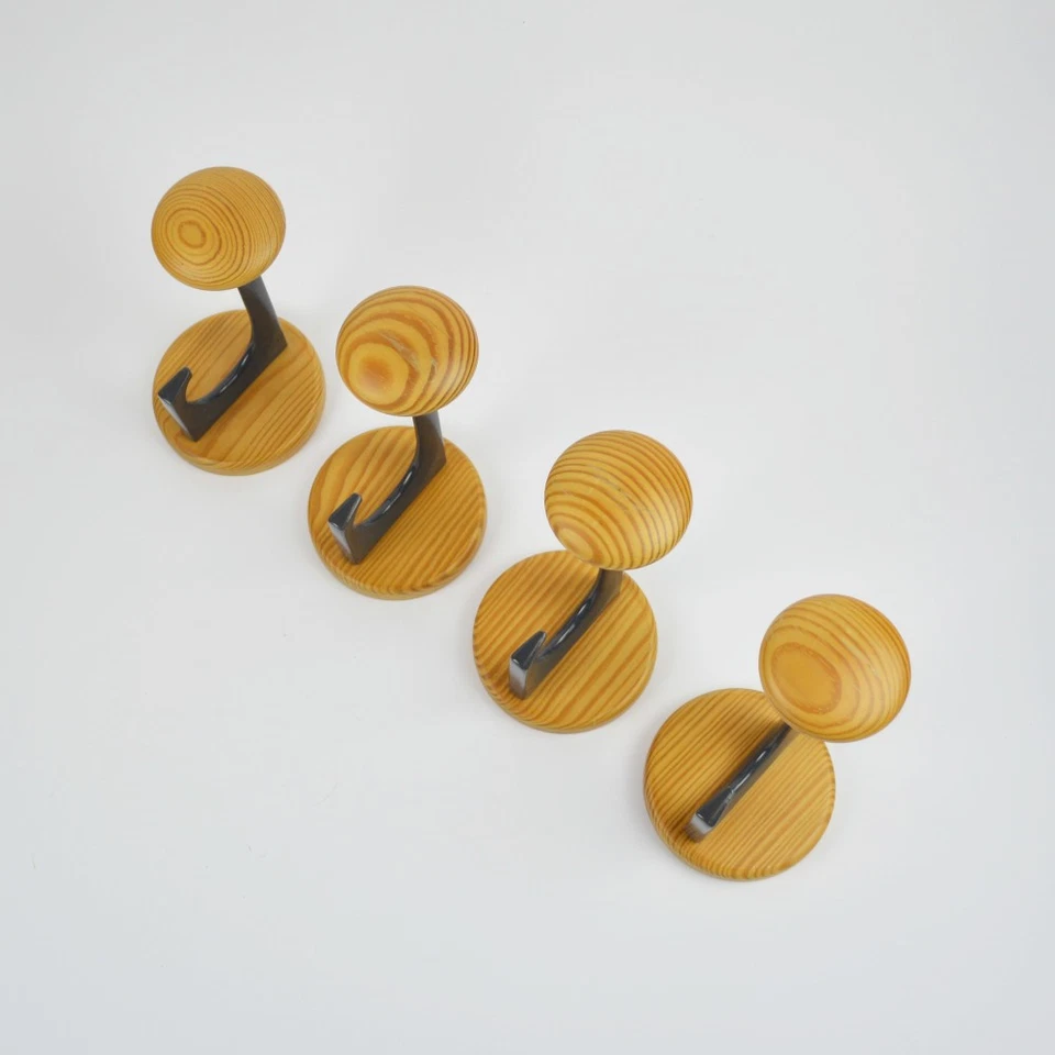 4 X Schönbuch Patère - Vintage - Pin - Bois Tendre - Garde-Robe - Photo 2/4