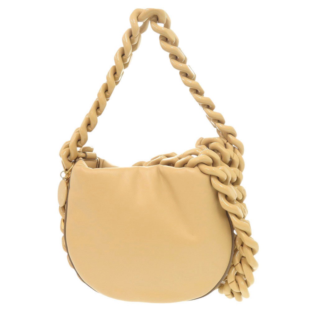 Stella McCartney 2 Way Shoulder Bag Beige Polyester Women Used Authentic