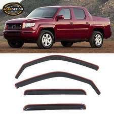 In-Channel Window Visors Fit 06-14 Honda Ridgeline Rain Sun Guard Vent Deflector