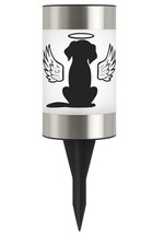 Solar Dog Memorial Garden Light, Outdoor Pet Remembrance Keepsake with Angel ...
