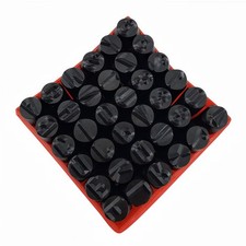 36 PCS Alphabet Number Letter Punch Kit Metal Stamp Set for Imprinting Marking