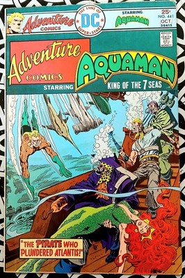 Adventure Comics #441 - FN - 1975 - DC  Comics - A Pirate In Atlantis?   
