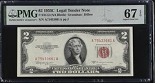 1953C $2 Legal Tender Note Fr-1512 PMG67 Superb Gem EPQ
