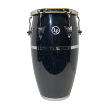 Latin Percussion Traditional Original Fiberglass Tumba - Black Holo Chrome