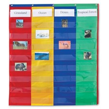 Learning Resources 2 And 4 Column Double-sided Pocket Chart, 30"L x 38"H, Classr