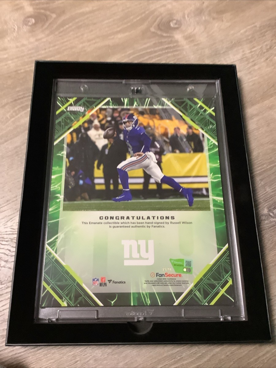 2025 Fanatics Emanate Under Wraps Russell Wilson 39/99 Auto Green