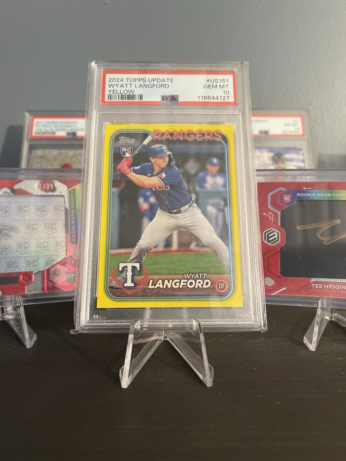 2024 Topps Update Wyatt Langford #US151 Yellow (RC) PSA 10 GM 💎! Pop 10!