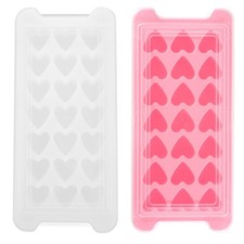  Ice Moulds Silicone Cube Tray Heart Shaped Food Craft Modern Molds