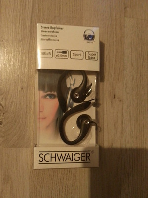 Schwaiger KHS110 031 Sportkopfhörer - Schwarz NAGELNEU 
