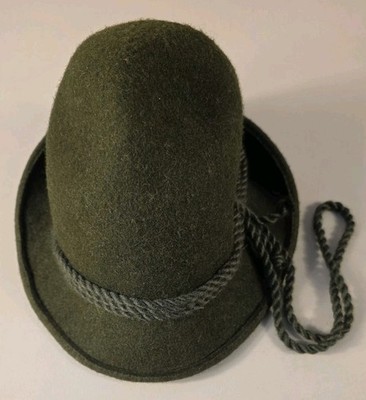 Faustmann German Wool Alpine Hat Loden Green 1600 Tyrolean Men s Large 23'' Cir
