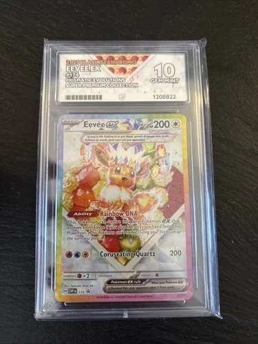 ACE 10 Eevee EX SVP174 Black Star Promo SPC Prismatic Evolutions Gem Mint