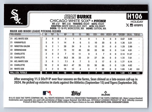 2025 Topps Holiday Base  # H 1 - H 200  - PICK YOUR CARDS - 第 178/318 張圖片