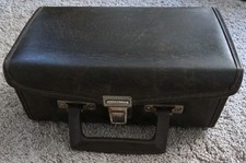 BMI Vintage Cassette Tape Carrying Case Brown Holds 12 Tapes Faux Leather