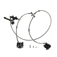 Hydraulic Rear Twin Foot Brake Caliper Assembly for 150cc 200cc ATV Quad Go Kart