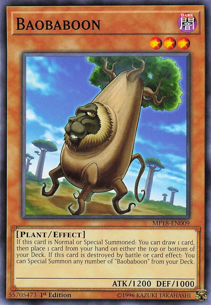 Baobaboon MP18-EN009 Common 2018 Mega-Tins Mega Pack Yu-Gi-Oh 1st Edition LP