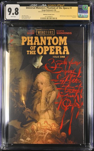 PHANTOM OF THE OPERA #1 DAN QUINTANA SIGNED AND QUOTED CGC 9.8