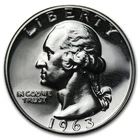 🪙 SEALED 1963 25C PROOF Washington Quarter 90% Silver Gem BU Mint Type Coin! 🪙