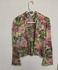 Vintage ALBERTO MAKALI Women Multicolor Crink...