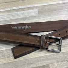 Wrangler Men  s Brown Leather Belt RWB4112 NEW 38 - 4D732