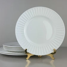 Set Of 7 Mixed NIGHT & DAY Wedgwood Fluted Dinner 11" And Salad Plates 8,5" 