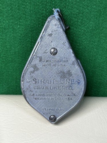 Vintage Strait-Line Chalk Line Reel/Plumb Bob Irwin USA Pre Owned