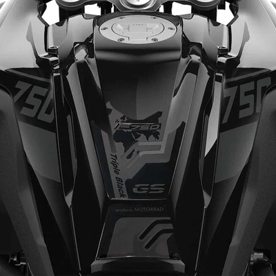 Protection Du Réservoir Moto Adhésif 3D Compatible Avec BMW F 750 GS Triple Noir - Photo 1/3